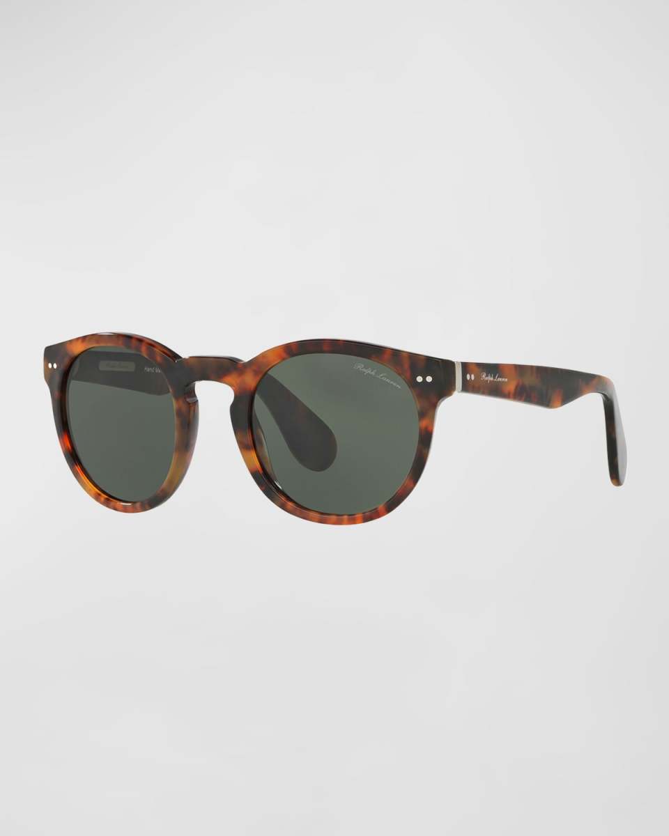 Logo Round Acetate & Crystal Sunglasses