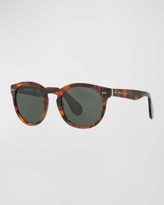 Logo Round Acetate & Crystal Sunglasses