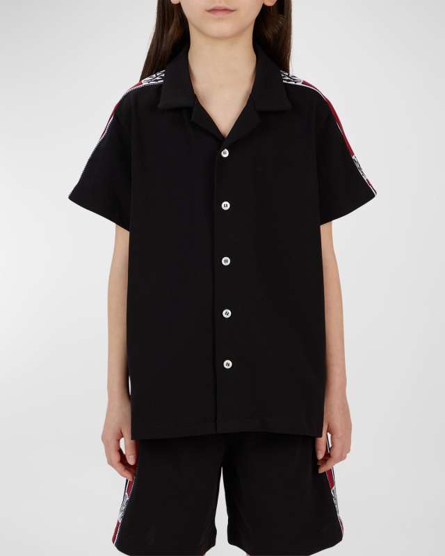 Kid's MA Polo Shirt W/ Logo Emblem Tape, Size 4-12