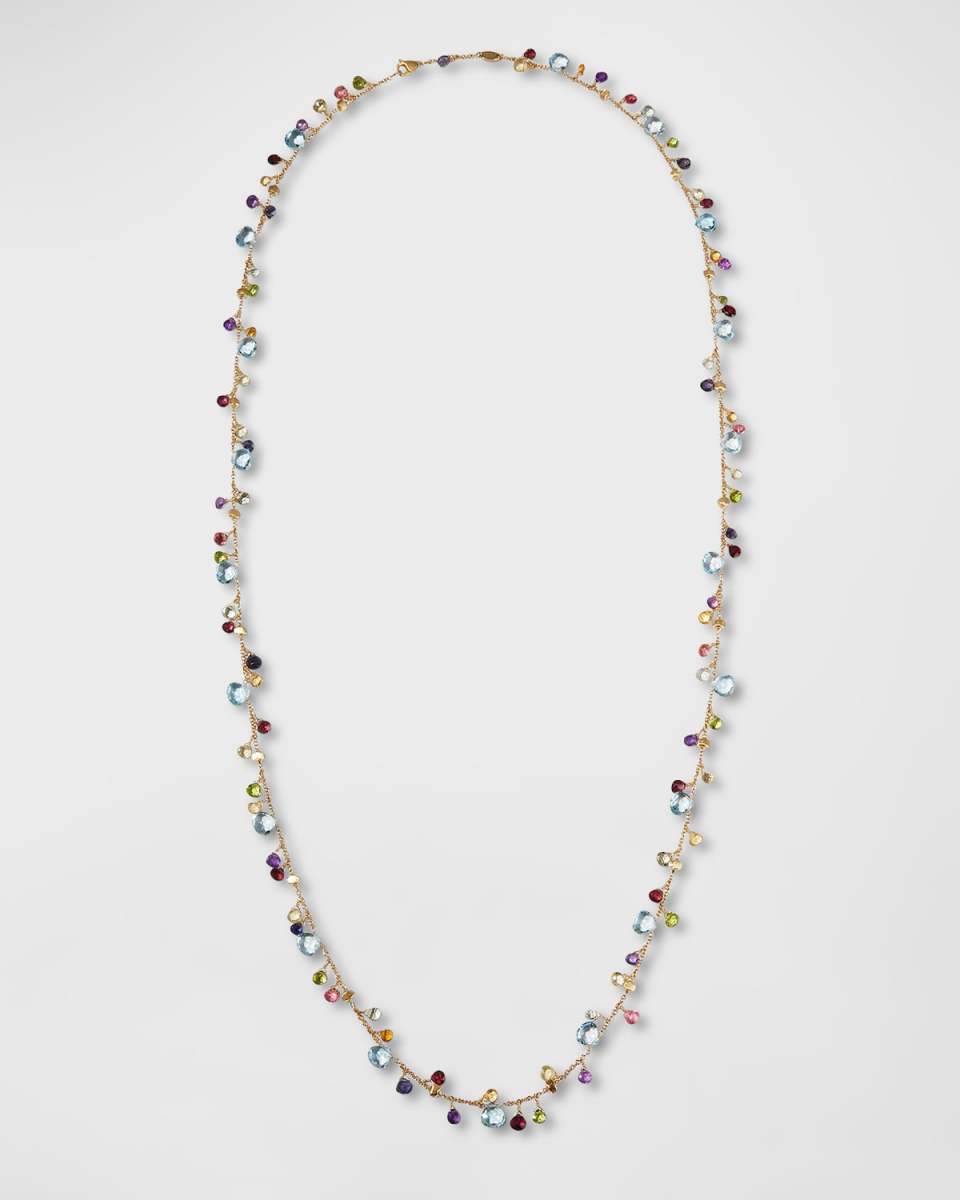 18K Yellow Gold Single-Strand Topaz Paradise Long Necklace, 36"L