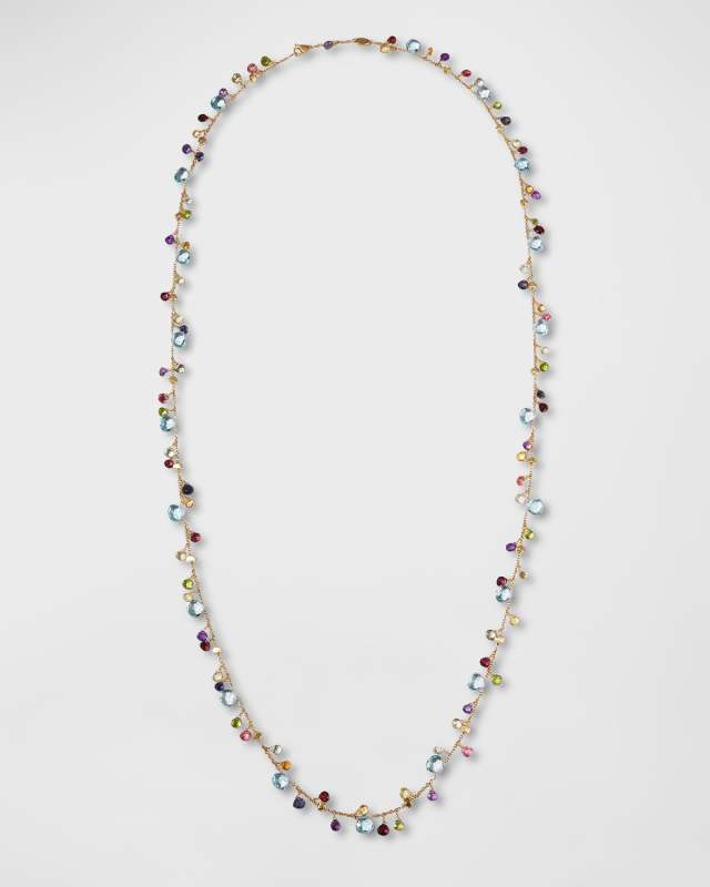 18K Yellow Gold Single-Strand Topaz Paradise Long Necklace, 36"L