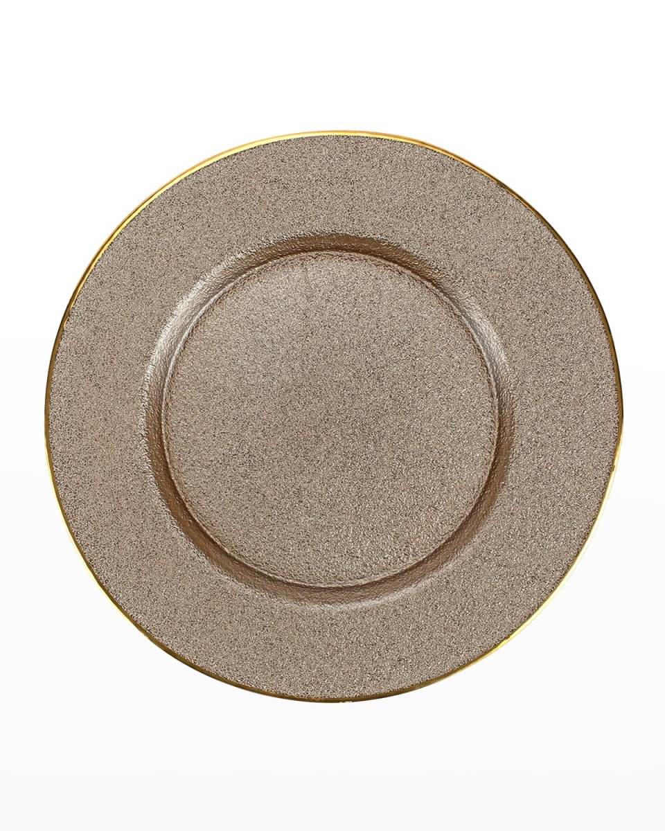 Metallic Glass Fawn Service Plate