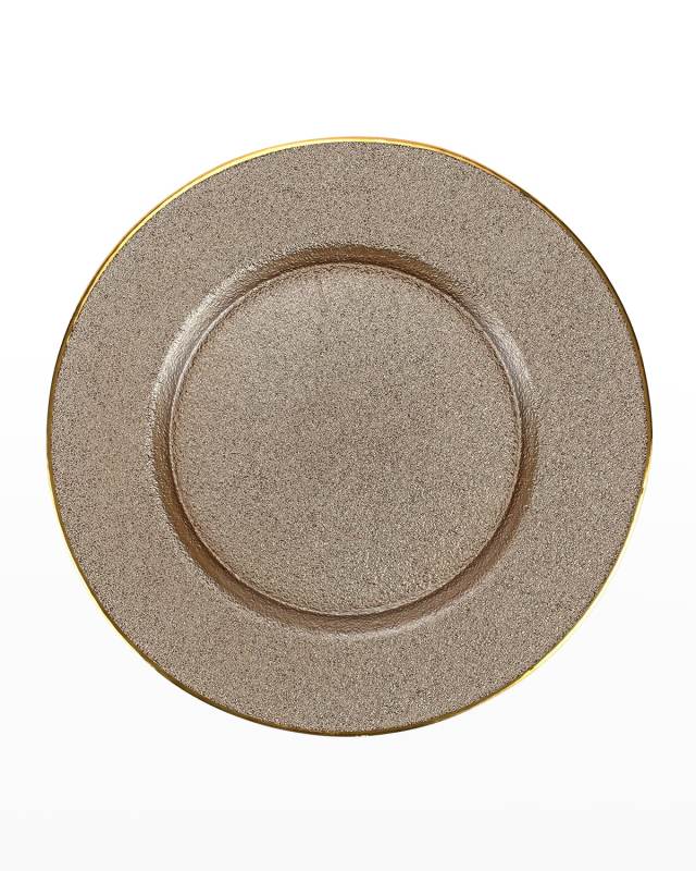 Metallic Glass Fawn Service Plate