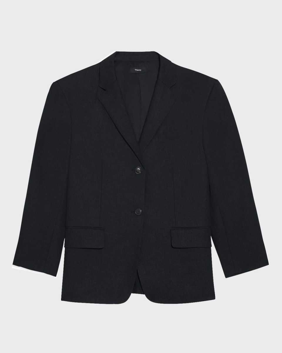 Galena Boxy Oversized Linen Jacket