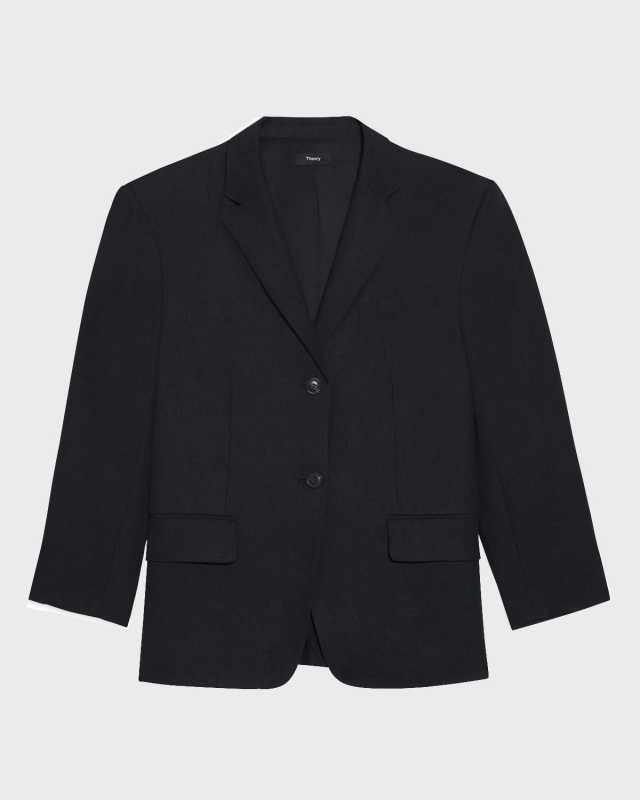 Galena Boxy Oversized Linen Jacket