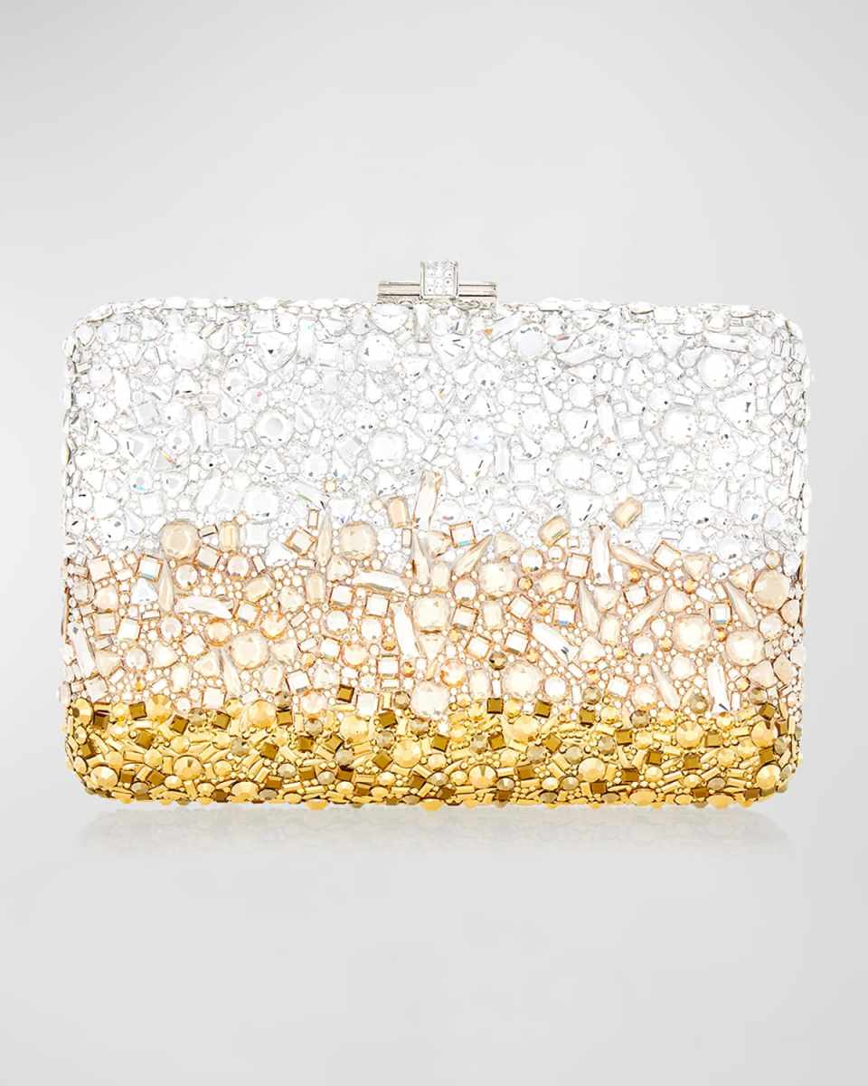 Effervescent Crystal Slim Clutch Bag