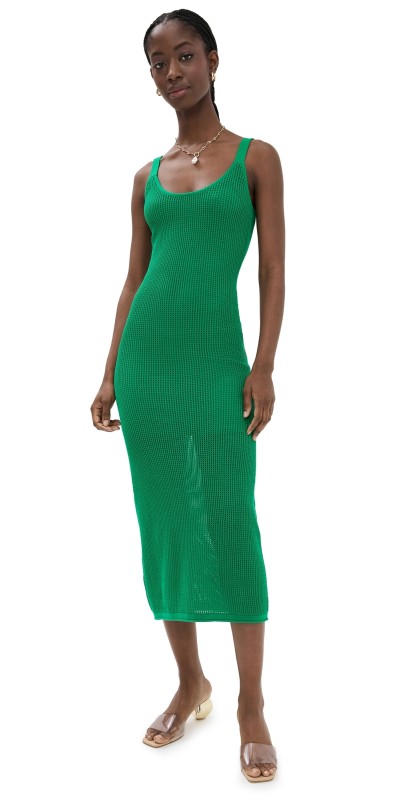 STAUD Jessica Knit Dress Green