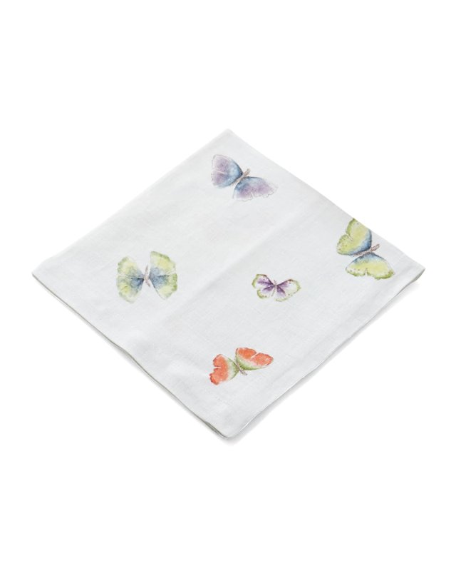 Butterfly Ginkgo Printed Dinner Napkins, Set of 4