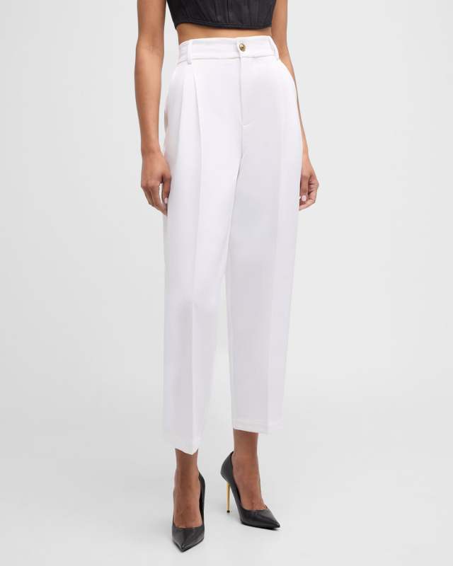 Cropped Straight-Leg Pants