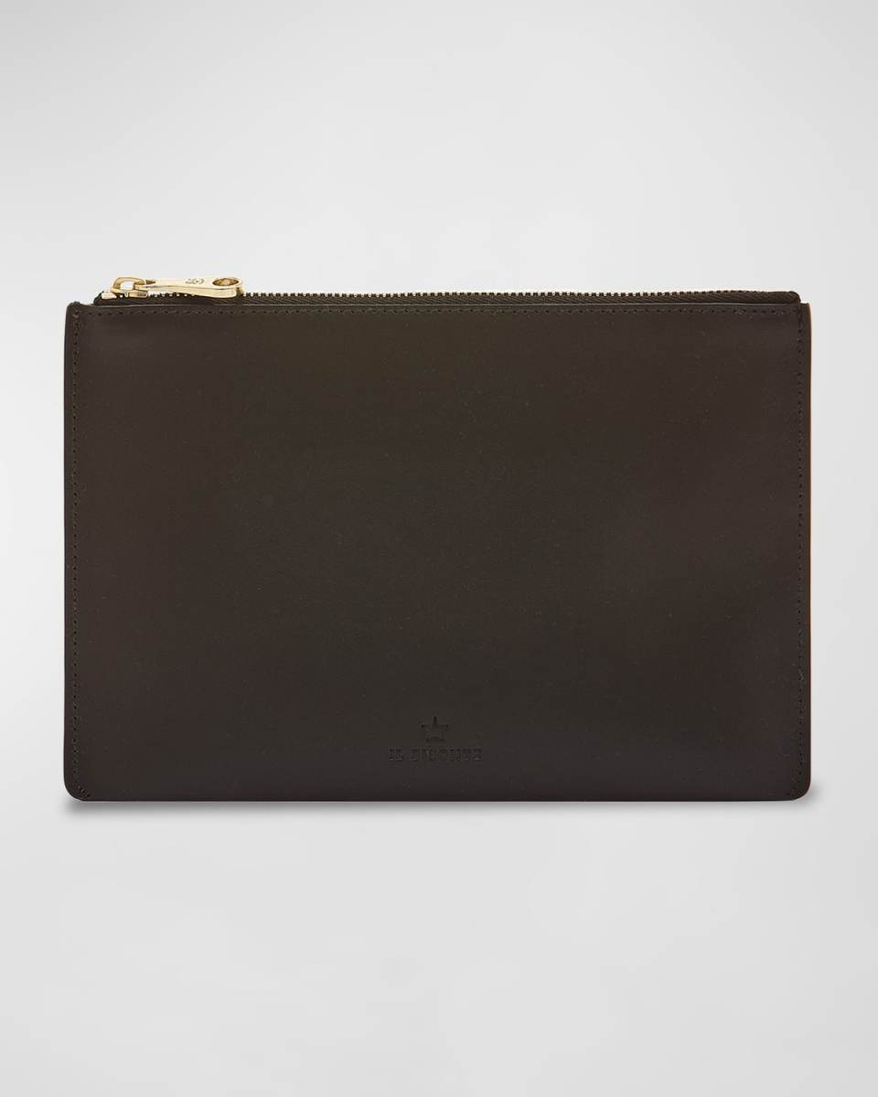 Oliveta Zip Vacchetta Leather Card Case