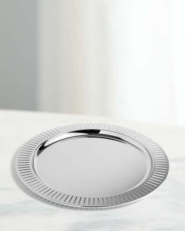 Striations Round Serving Tray, 15.25"