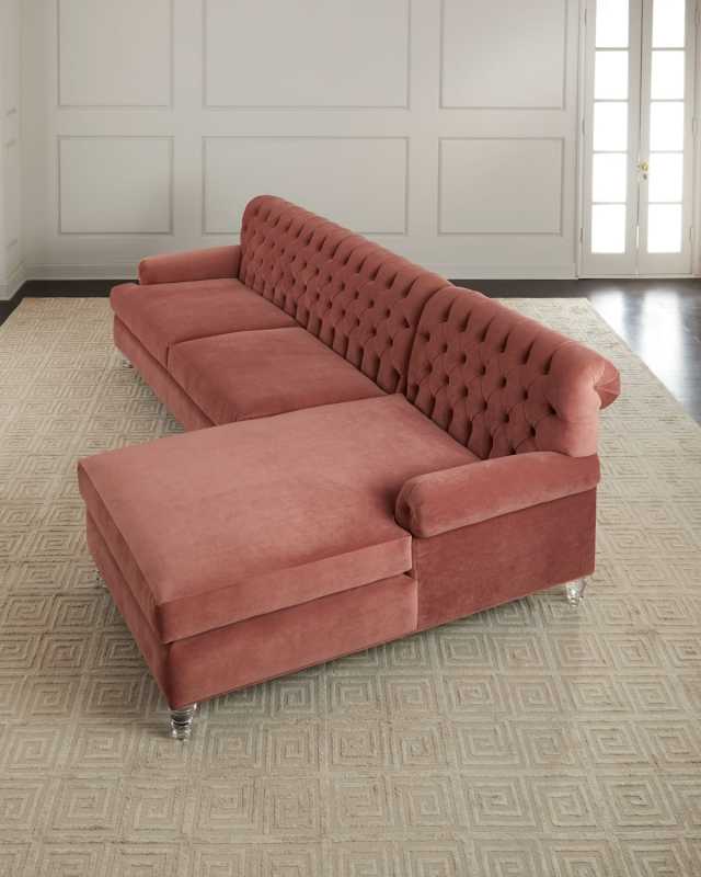 Abbey Velvet 2-Piece Sectional