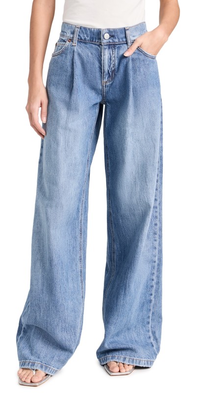 alice + olivia Joette 5 Pocket Jeans Georgia Vintage Blue