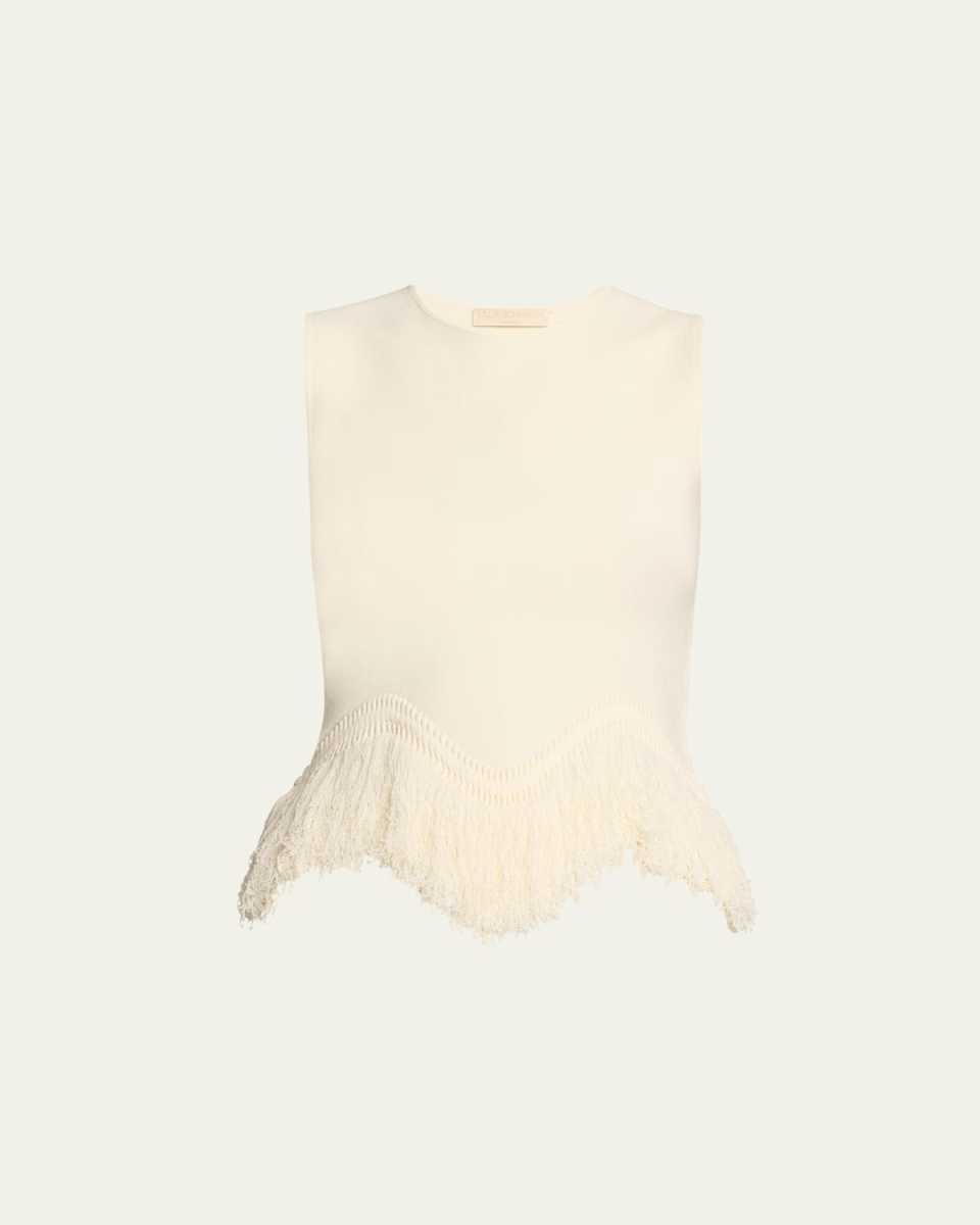 Koa Fringe-Hem Sleeveless Top