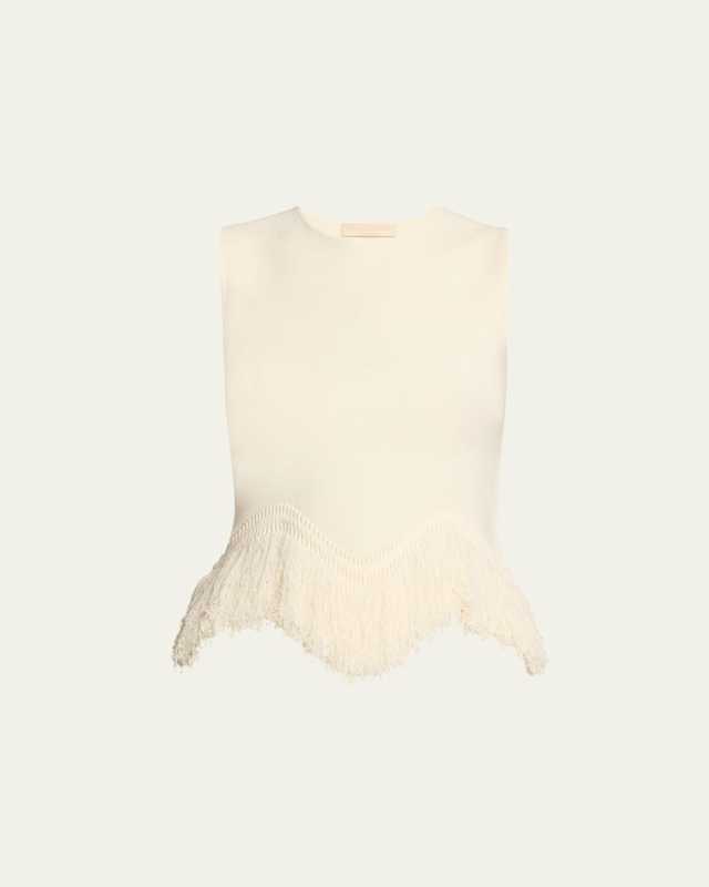 Koa Fringe-Hem Sleeveless Top
