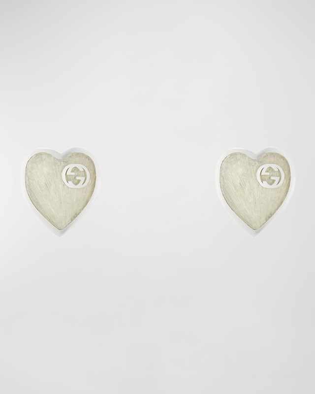 Enamel Heart Stud Earrings