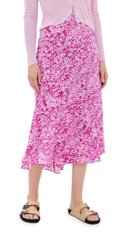 Isabel Marant Hortensia Skirt Fuchsia/White