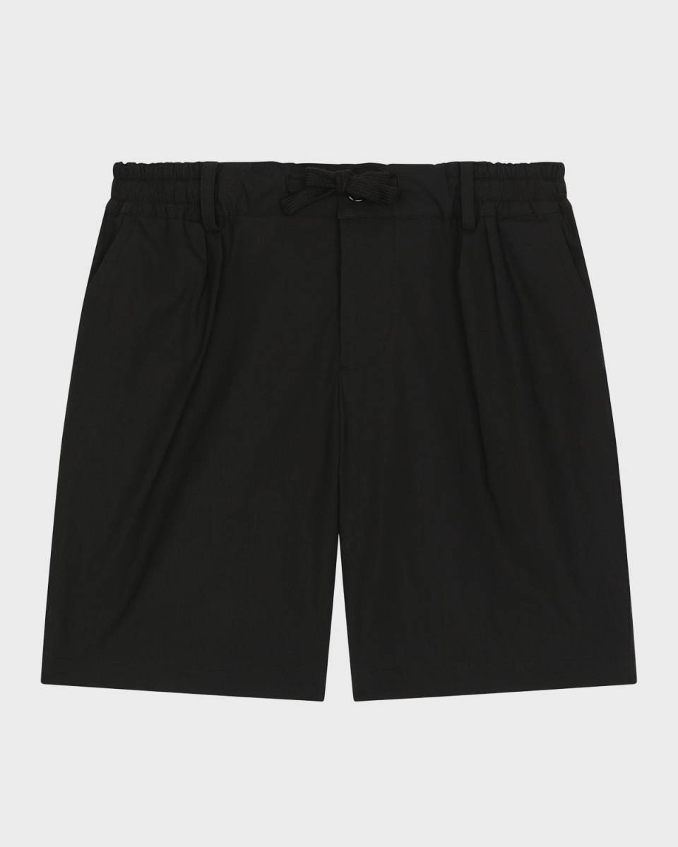 Boy's Logo Plaque Shorts, Size 2-