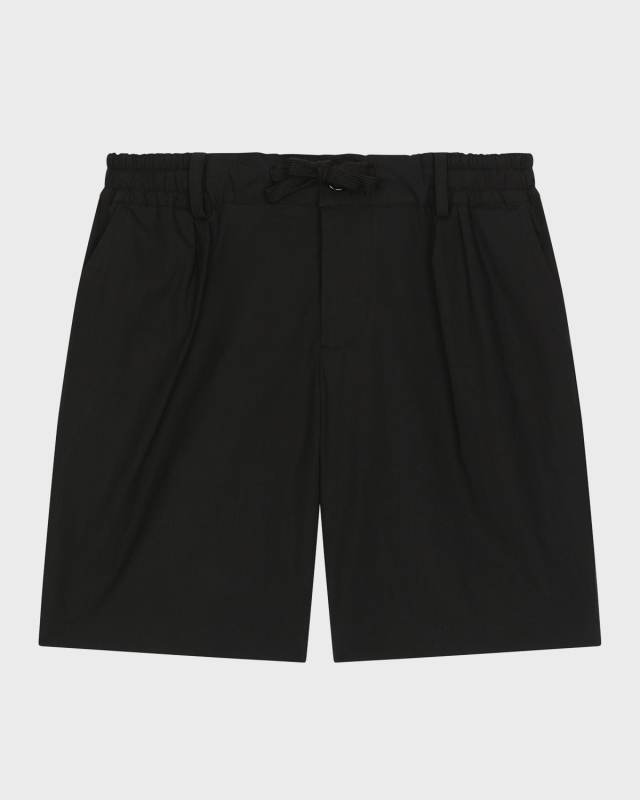 Boy's Logo Plaque Shorts, Size 2-