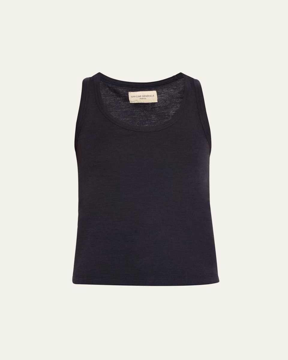 Tatia Wool Scoop-Neck Tank Top