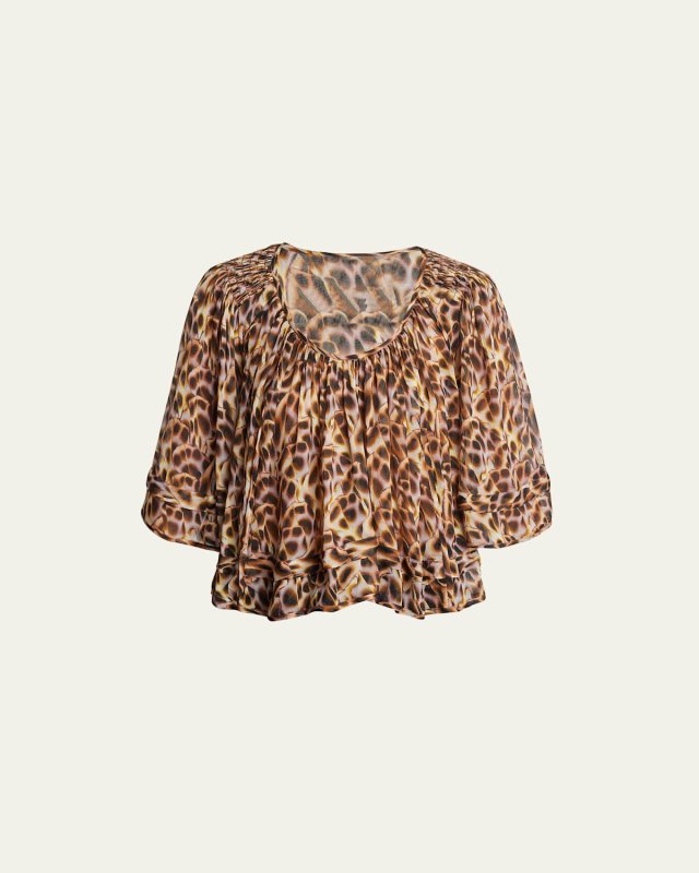 Roxini Short-Sleeve Swing Blouse
