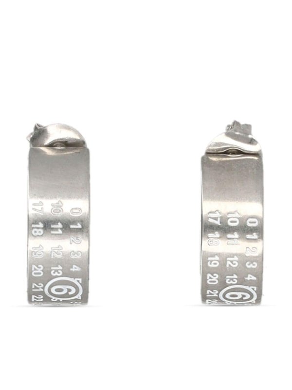 Numeric Signature hoop earrings