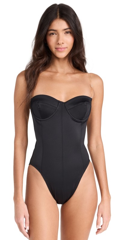 Norma Kamali Corset Mio One Piece Black