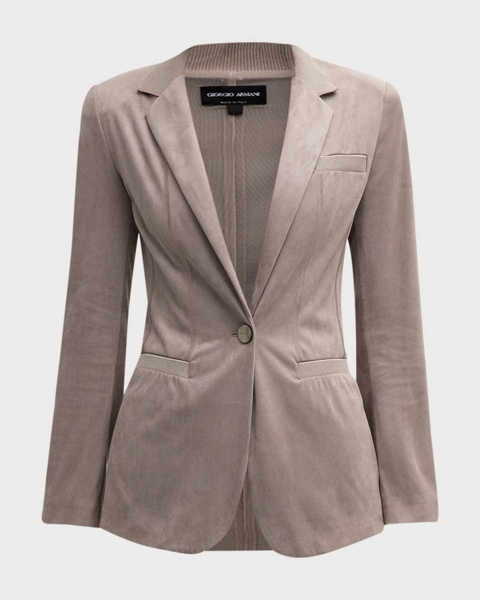 Ultra-Suede Tailored Blazer Jacket