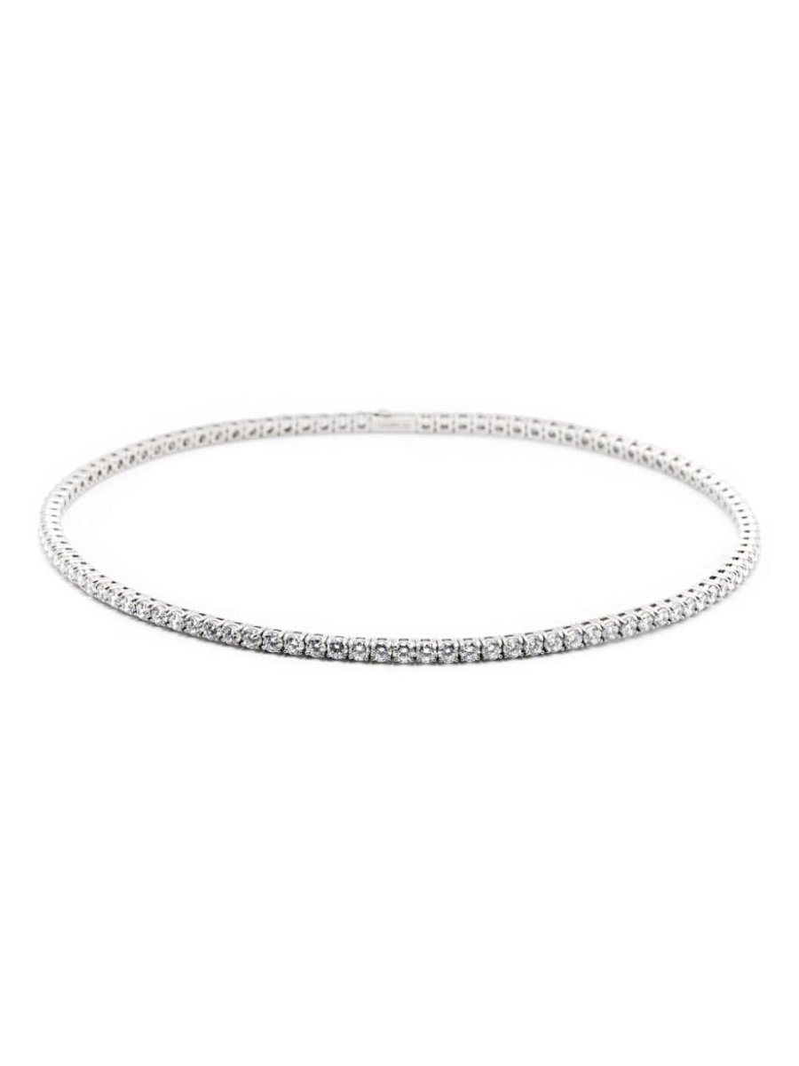 Tennis crystal-embellished necklace
