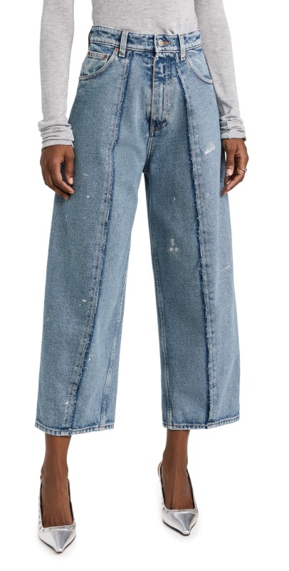 MM6 Maison Margiela 5 Pocket Cropped Denim Jeans Light Blue
