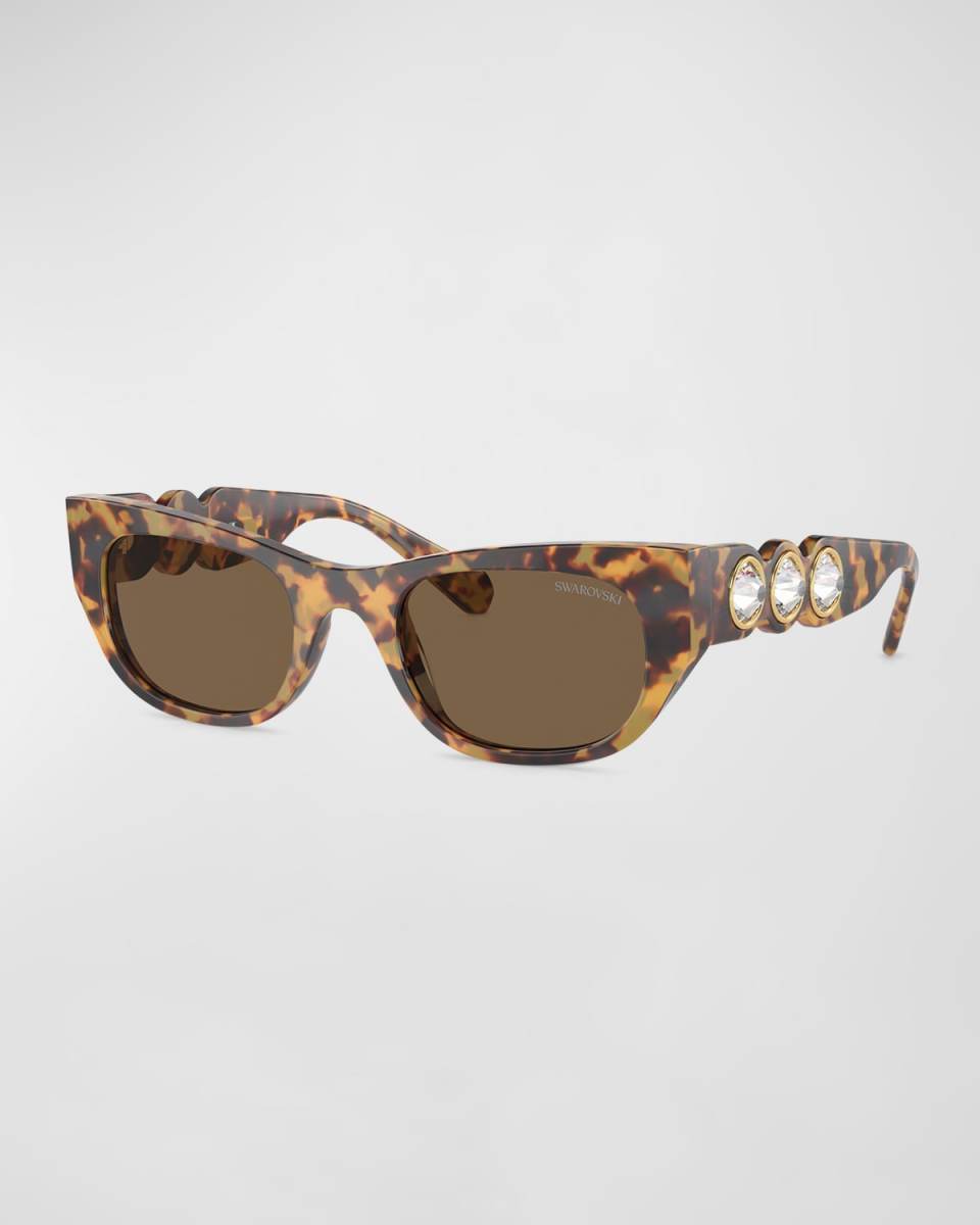 Imber Tortoise Acetate & Plastic Cat-Eye Sunglasses