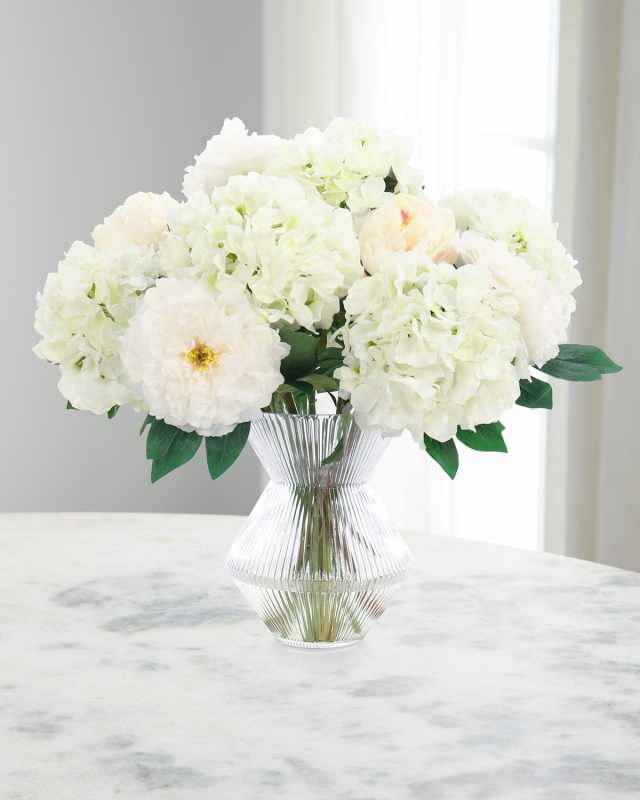 White Dove 22" Faux Floral Arrangement