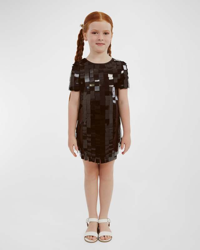 Girl's Katana Sequin Dress, Size 4-14
