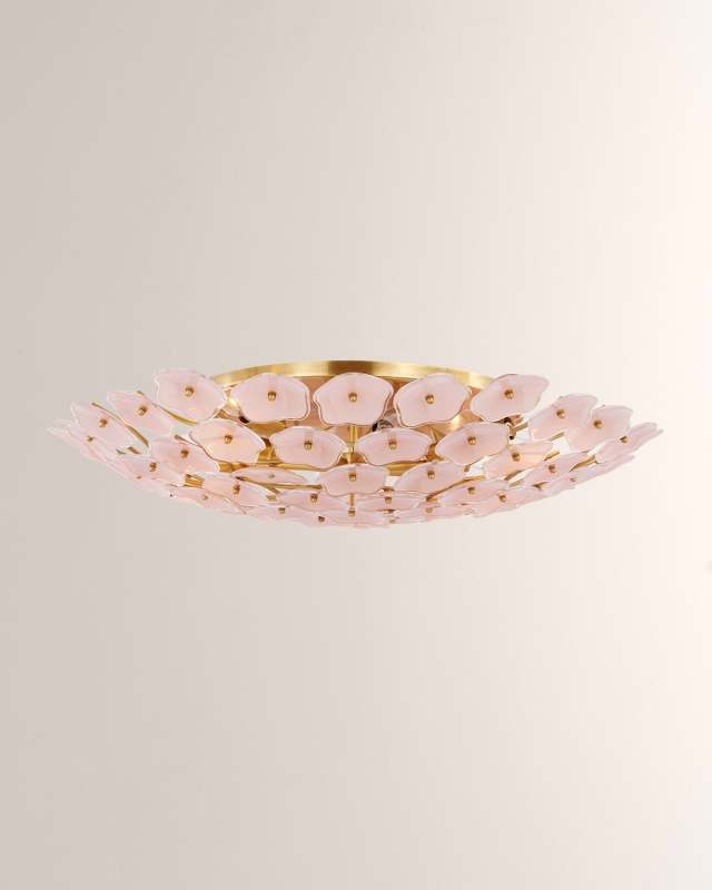 Leighton Grande Flush Mount in Soft Brass by Kate Spade New York