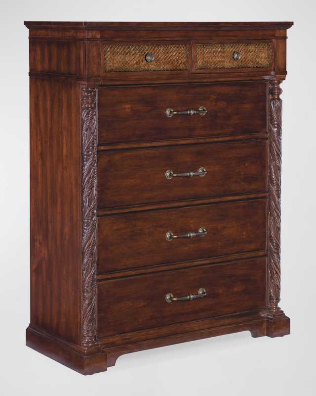 Charleston Cane 6-Drawer Chest