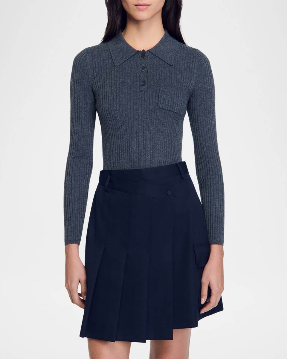 Harry Marled Polo Sweater