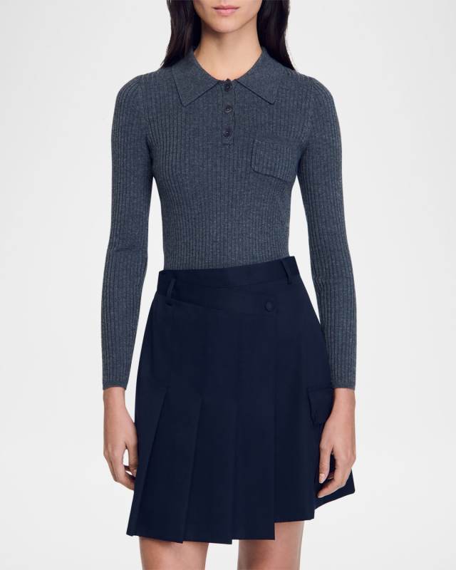 Harry Marled Polo Sweater