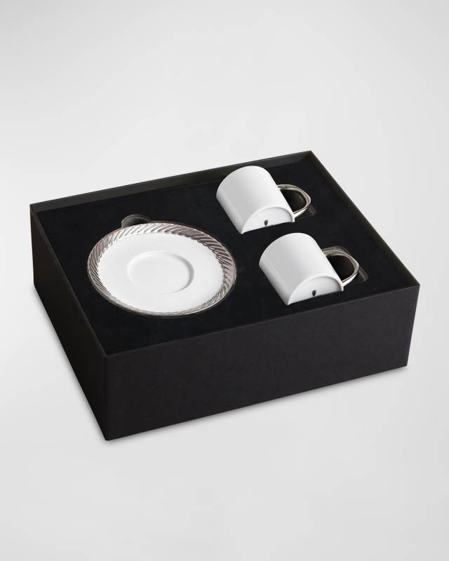 Corde 3-Piece Espresso Cup & Saucer Set