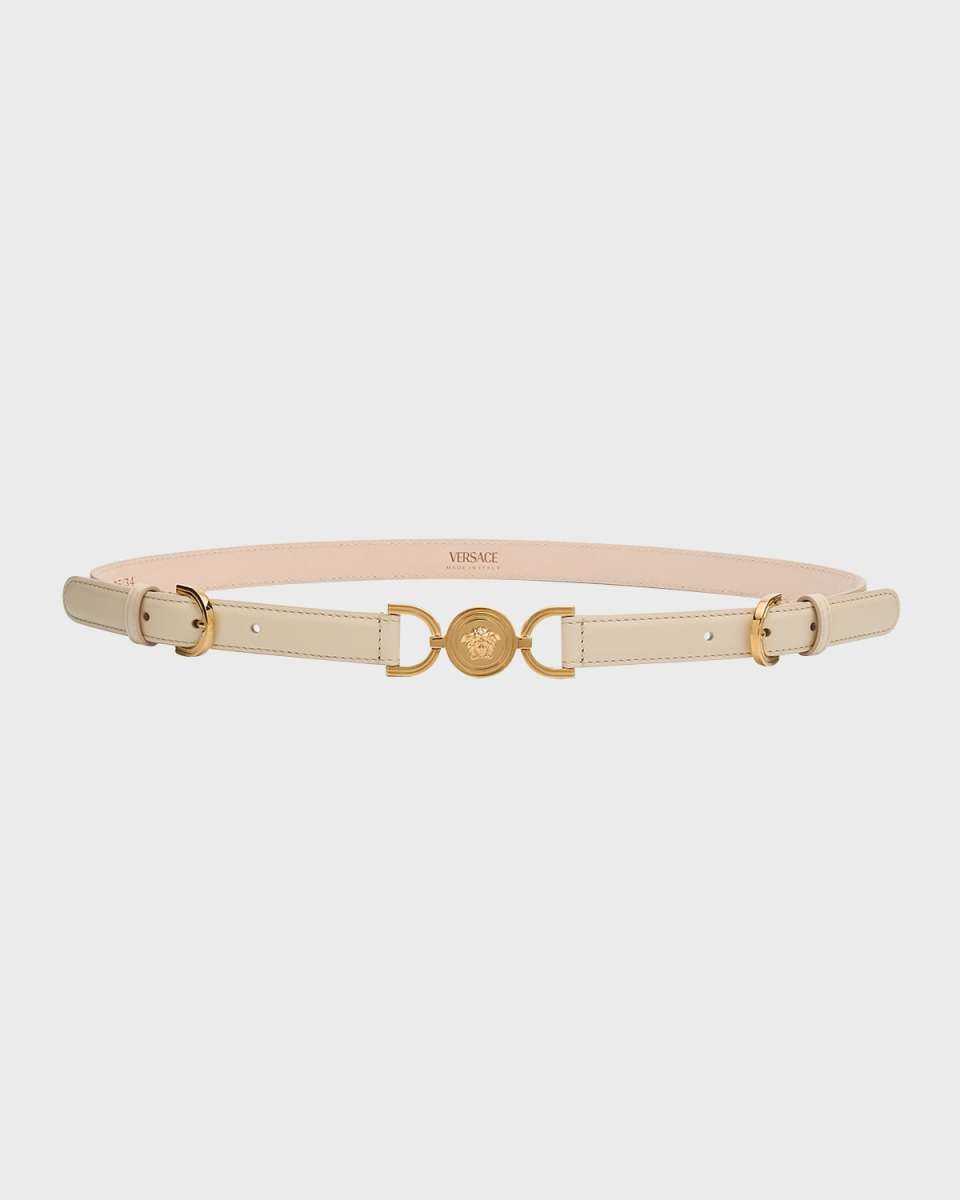 Medusa 95 Skinny Leather Belt