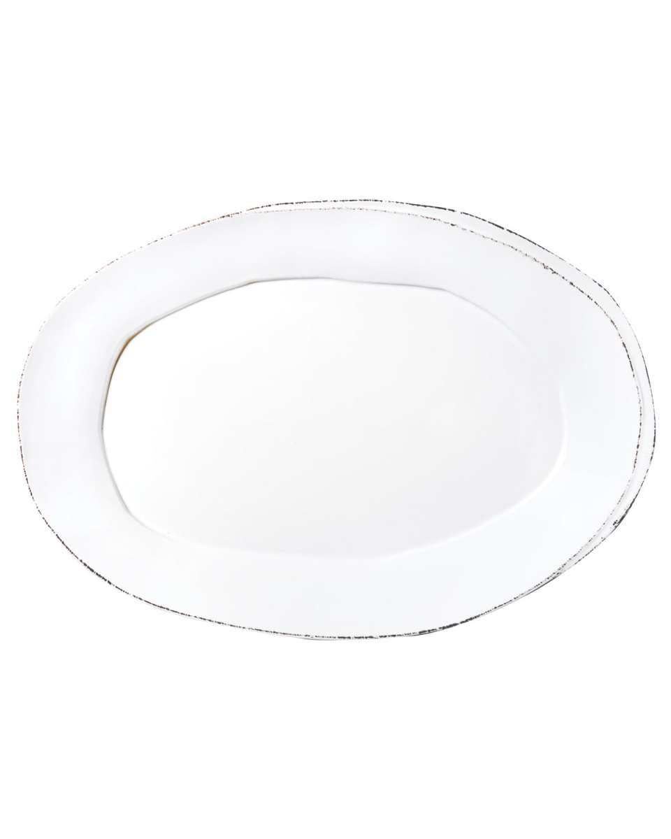 Lastra Oval Platter, White