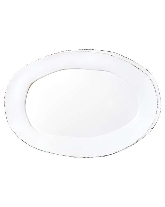 Lastra Oval Platter, White