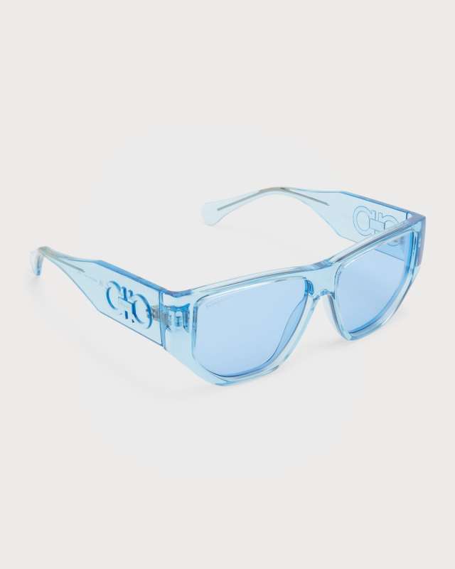 Monochrome Rectangle Plastic Sunglasses