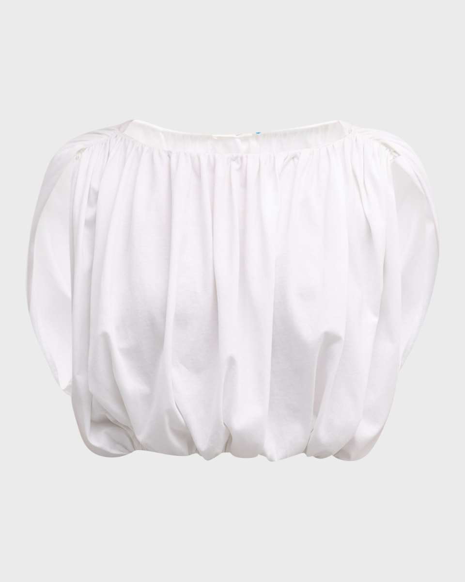 Nell Sleeveless Blouson Crop Top