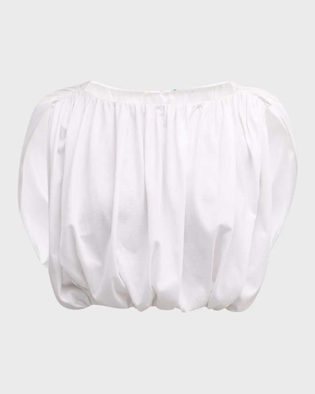 Nell Sleeveless Blouson Crop Top