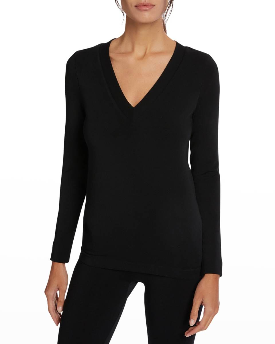 Aurora V-Neck Long-Sleeve Top