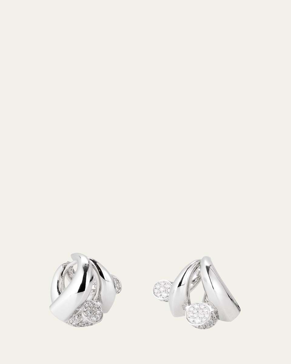 18K White Gold Fairmined Earrings with Diamonds