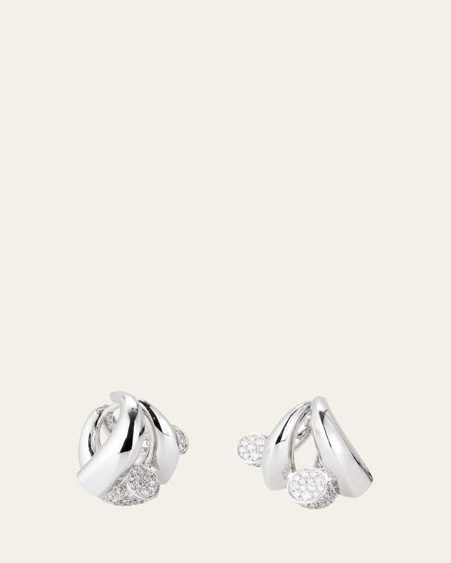 18K White Gold Fairmined Earrings with Diamonds