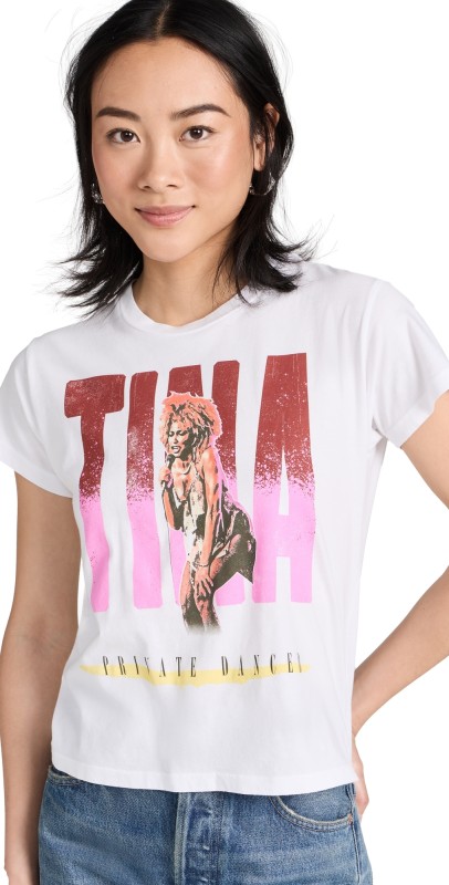 Daydreamer Tina Turner Private Dancer Solo Tee Bleach White