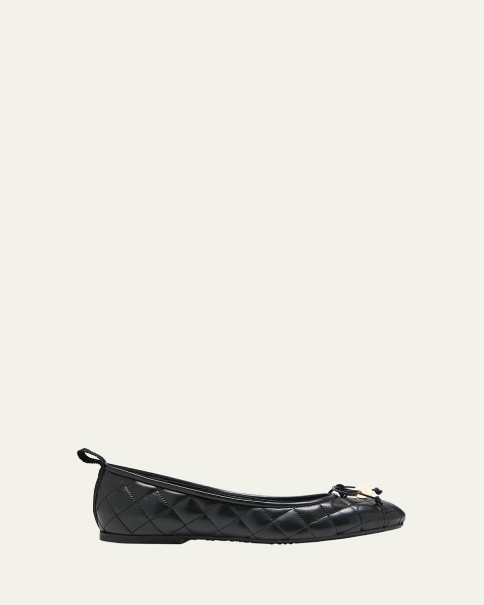 Jodie Quilted Bow Ballerina Flats