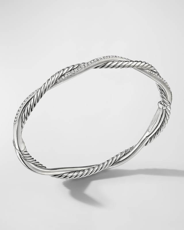 Petite Infinity Bracelet with Diamonds in Silver, 4